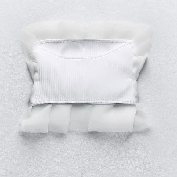 ZARA ORGANZA BANDEAU TOP BLOGGERES FAVORITE - Picture 7 of 9